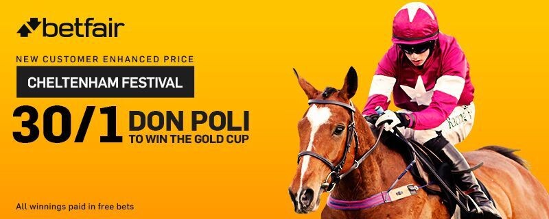 Don Poli 30/1 Betfair Gold Cup offer 2016