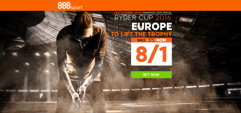 888sport 8/1 Europe to win Ryder Cup Offer