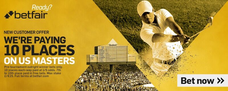 Betfair 10 Places on US Masters Offer